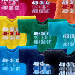 アイロンプリントウェア<br>【JUST CHILLAX! 】<br>(おちつけ！)-カラフル